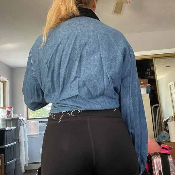 DELTA BURKE Size 2X Denim Distressed Jacket - Picture 6 of 6